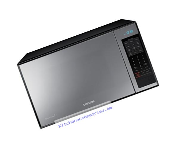 Samsung MG14H3020CM 1.4 cu. ft. Countertop Grill Microwave Oven with Ceramic Enamel Interior, Black Mirror Finish