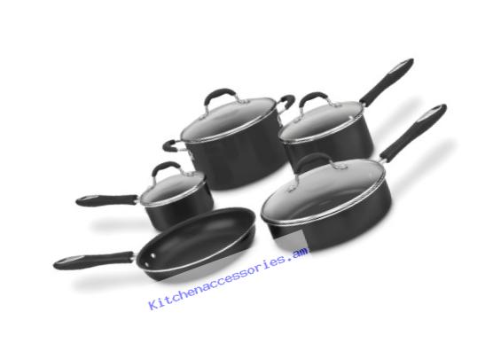 Cuisinart 55-9BK Advantage Nonstick 9-Piece Cookware Set, Black