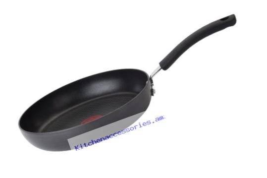 T-fal E76507 Ultimate Hard Anodized Scratch Resistant Titanium Nonstick Thermo-Spot Heat Indicator Anti-Warp Base Dishwasher Safe Oven Safe PFOA Free Saute / Fry Pan Cookware, 12-Inch, Gray
