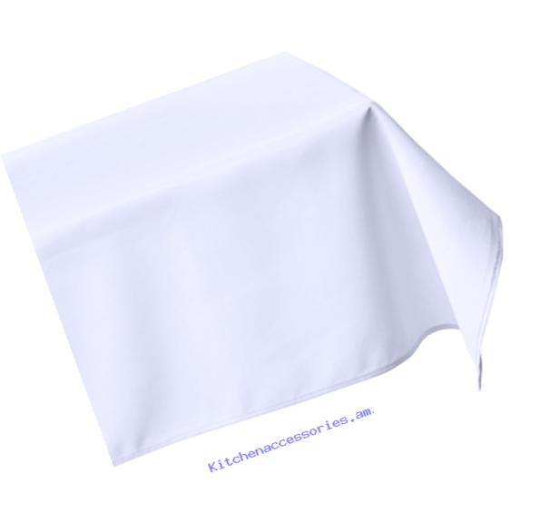 LinenTablecloth 60 x 126-Inch Rectangular Polyester Tablecloth White