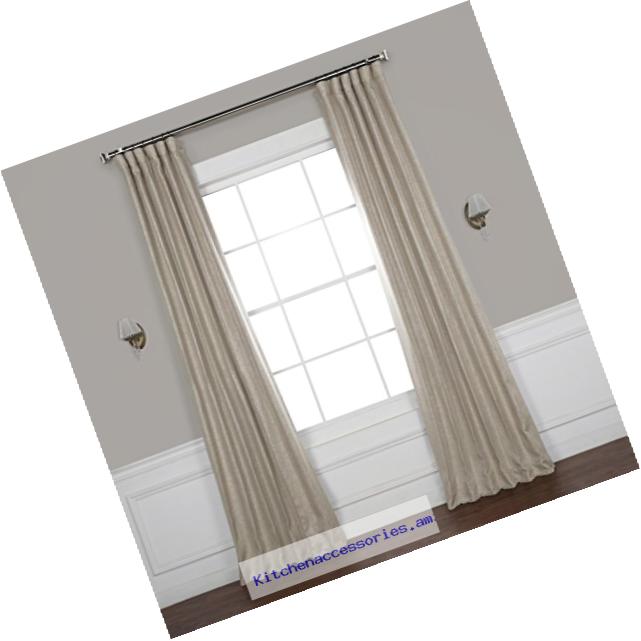 HPD HALF PRICE DRAPES BOCH-LN1857-108 Faux Linen Blackout Curtain, Oatmeal, 50 x 108
