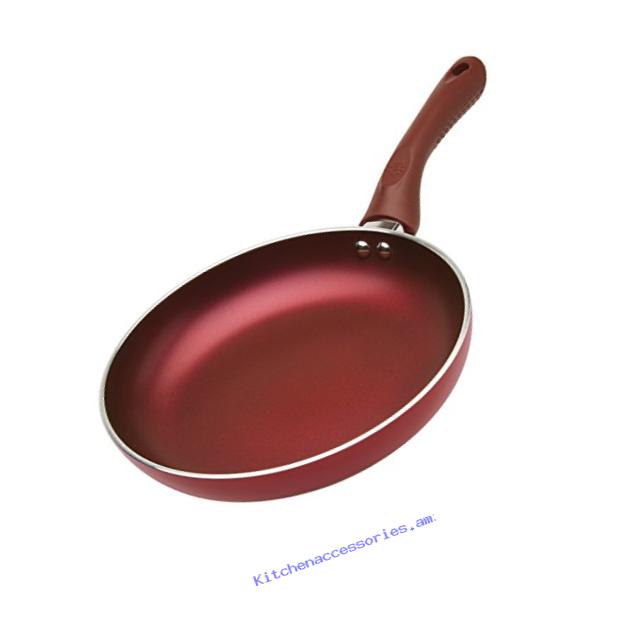 Ecolution Evolve Heavy-Gauge Aluminum with a Soft Silicone Handle  Dishwasher Safe Non-Stick Fry Pan, Crimson Red – 11” Diameter
