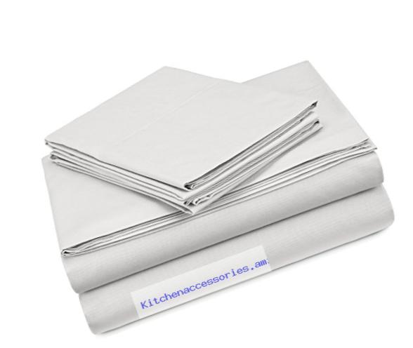 Pinzon 300-Thread-Count Percale Sheet Set - Twin Extra-Long, White