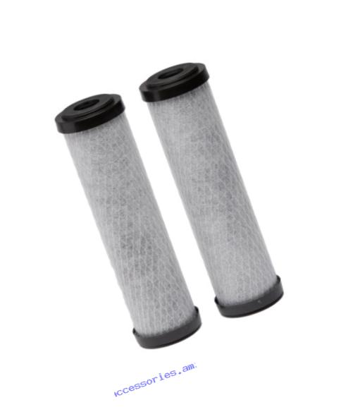 EcoPure EPW2C Carbon Whole Home Replacement Water Filter - Universal Fit - Fits Most Major Brand Systems (2 pack)