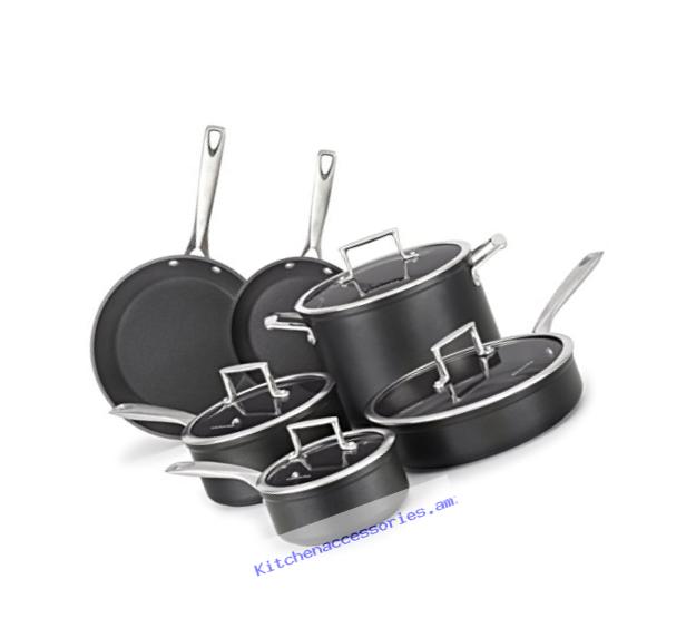 KitchenAid KCH2S10KM Professional Hard Anodized Nonstick 10-Piece Cookware Set - Black