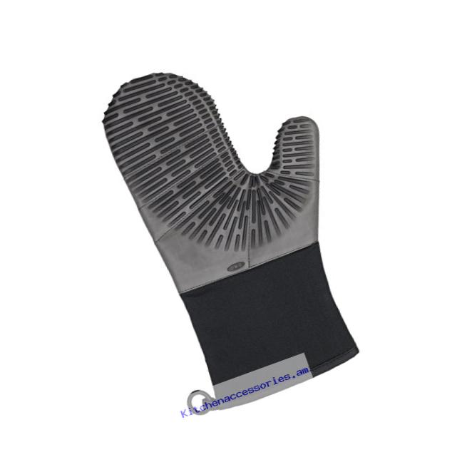 OXO Good Grips Silicone Oven Mitt with Magnet, Licorice Black