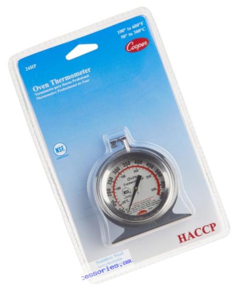 Cooper-Atkins 24HP-01-1 Stainless Steel Bi-Metal Oven Thermometer, 100 to 600 degrees F Temperature Range