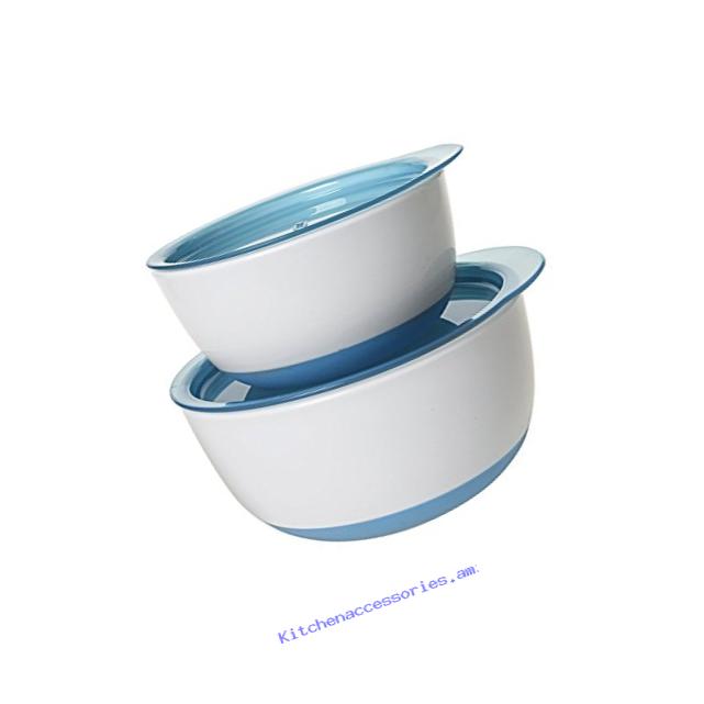 OXO Tot Small & Large Bowl Set with Snap On Lids - Aqua