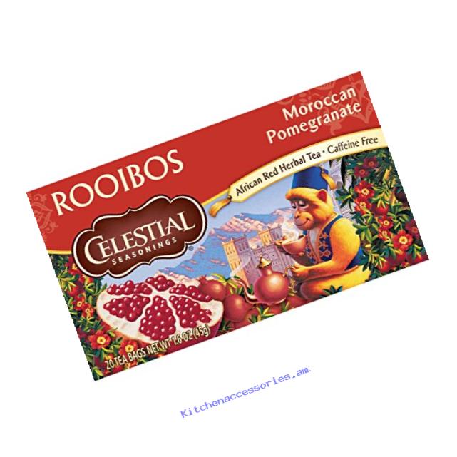 Celestial Seasonings Pomegranate Rooibos Tea, 20 Count (Pack of 6)
