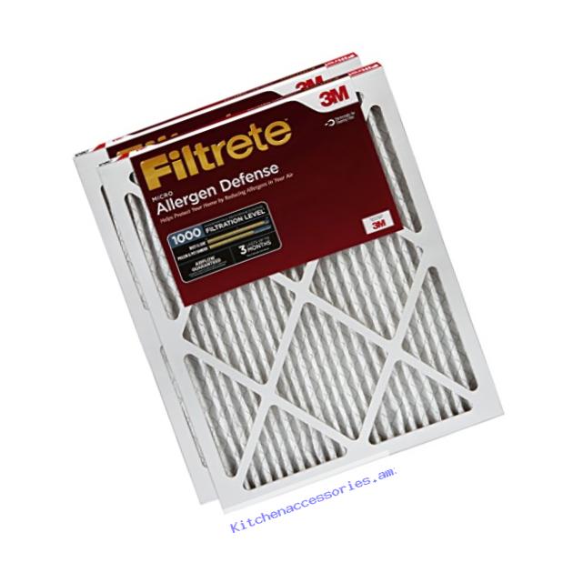 Filtrete Micro Allergen Defense Filter, MPR 1000, 16 x 25 x 1-Inches, 2-Pack