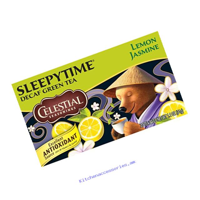 Celestial Seasonings Sleepytime Decaf Lemon Jasmine Green Tea, 20 Count (Pack of 6)