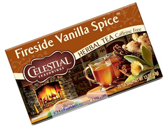 Celestial Seasonings Fireside Vanilla Spice Herbal Tea, 20 Count (Pack Of 6)